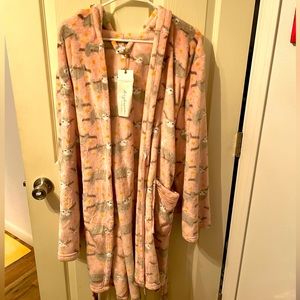 Adorable hooded SLOTH bathrobe